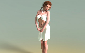 Картинка 3д+графика люди+ people взгляд фон девушка