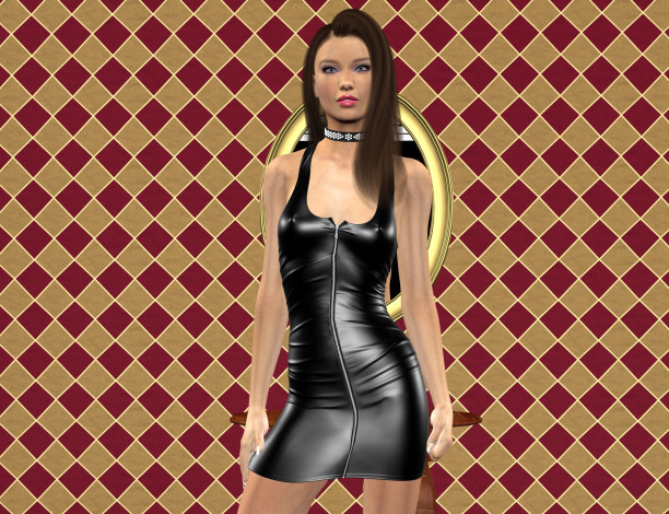 Обои картинки фото 3д графика, люди , people, взгляд, девушка, фон