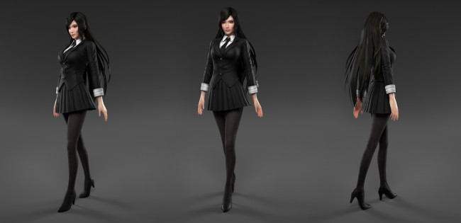 Обои картинки фото 3д графика, люди , people, фон, взгляд, девушка