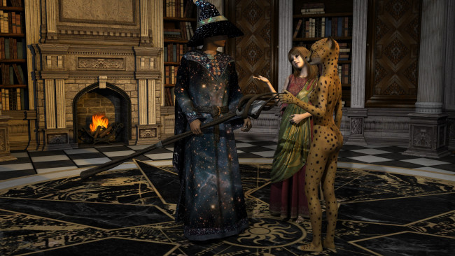 Обои картинки фото 3д графика, существа , creatures, девушка, взгляд, фон