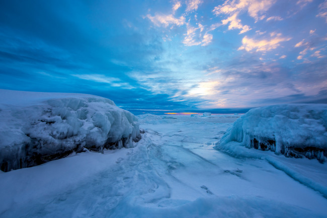 Обои картинки фото природа, зима, простор