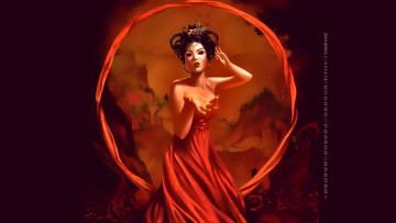 Картинка календари фэнтези 2019 calendar женщина прическа жест девушка