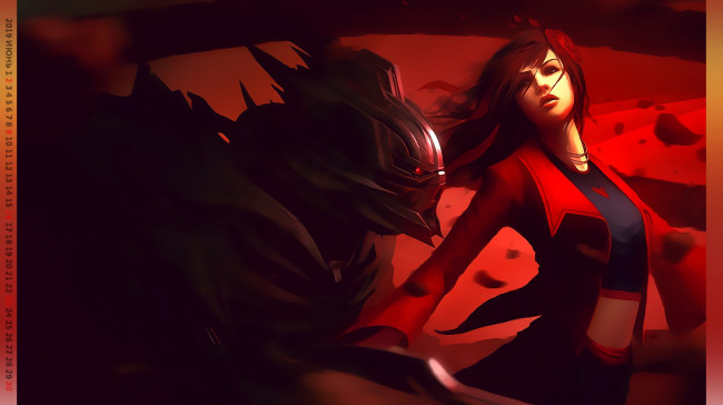 Обои картинки фото календари, фэнтези, существо, девушка, женщина, маска, calendar, 2019