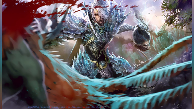 Обои картинки фото календари, фэнтези, 2019, calendar, голова, кровь, человек