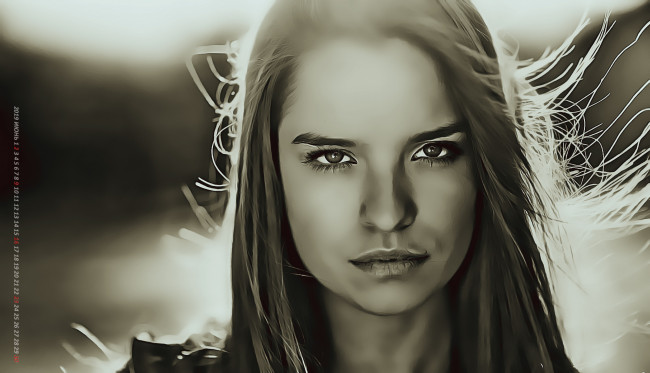 Обои картинки фото календари, компьютерный дизайн, 2019, calendar, женщина, взгляд, девушка, лицо