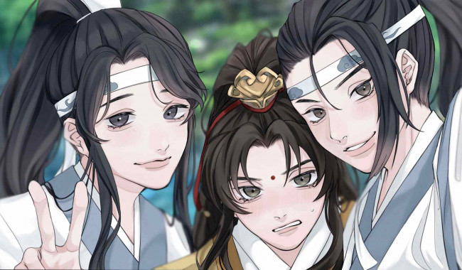 Обои картинки фото аниме, mo dao zu shi, лань, сычжуй, цзинъи, цзинь, лин