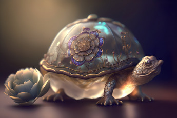 Картинка 3д+графика животные+ animals нейросети графика нейроарт ai art нейронные сети рисунки нейро искусство черепаха