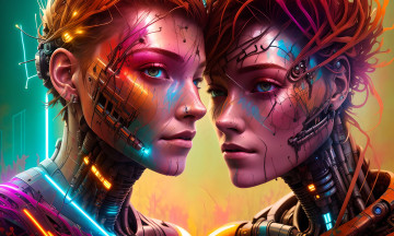 обоя фэнтези, роботы,  киборги,  механизмы, нейросети, графика, нейроарт, ai, art, нейронные, сети, рисунки, нейро, искусство