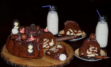 Картинка еда торты молоко торт шоколадный