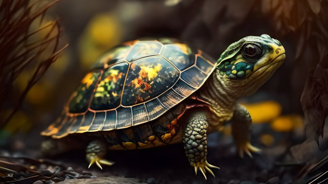 Обои картинки фото 3д графика, животные , animals, нейросети, графика, нейроарт, ai, art, нейронные, сети, рисунки, нейро, искусство, черепаха