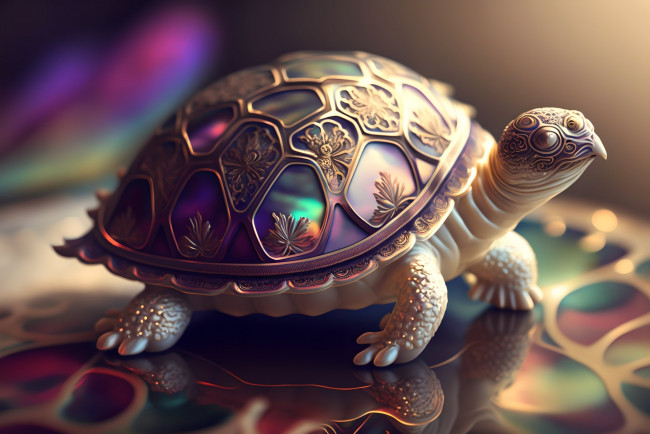 Обои картинки фото 3д графика, животные , animals, нейросети, графика, нейроарт, ai, art, нейронные, сети, рисунки, нейро, искусство, черепаха