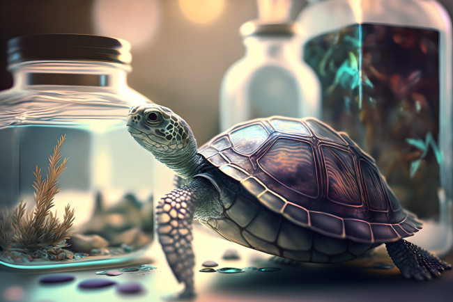 Обои картинки фото 3д графика, животные , animals, нейросети, графика, нейроарт, ai, art, нейронные, сети, рисунки, нейро, искусство, черепаха