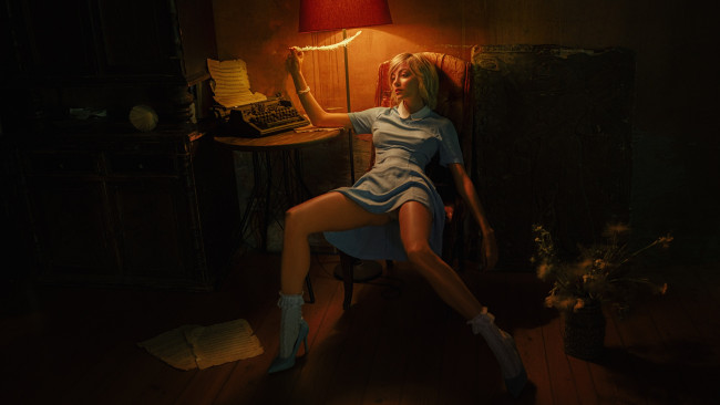 Обои картинки фото kimori, девушки, - блондинки,  светловолосые, девушка, позирует, георгий, чернядьев