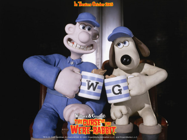 Обои картинки фото the, wallace, and, gromit, movie, curse, of, wererabbit, мультфильмы, in, were, rabbit