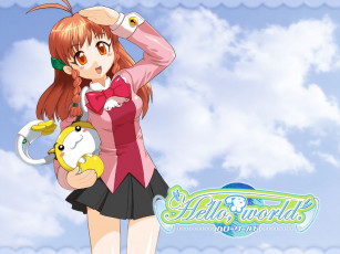 обоя аниме, hello, world