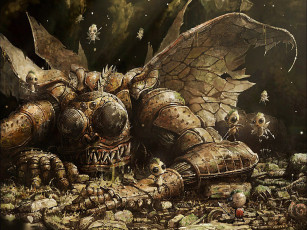 Картинка фэнтези роботы киборги механизмы