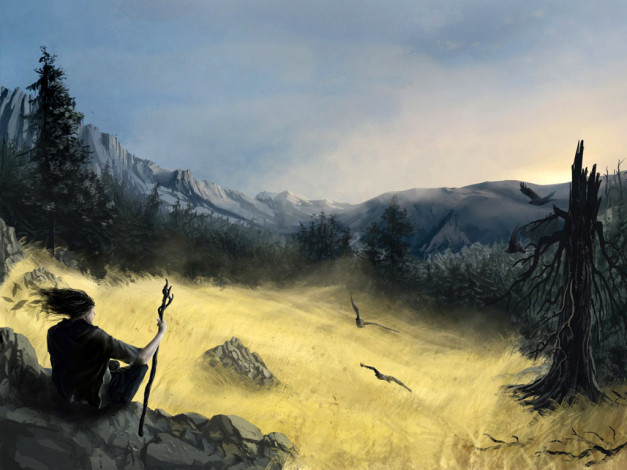 Обои картинки фото рисованные, люди