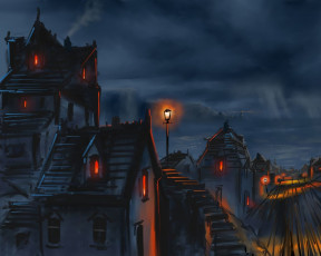 Картинка рисованные города