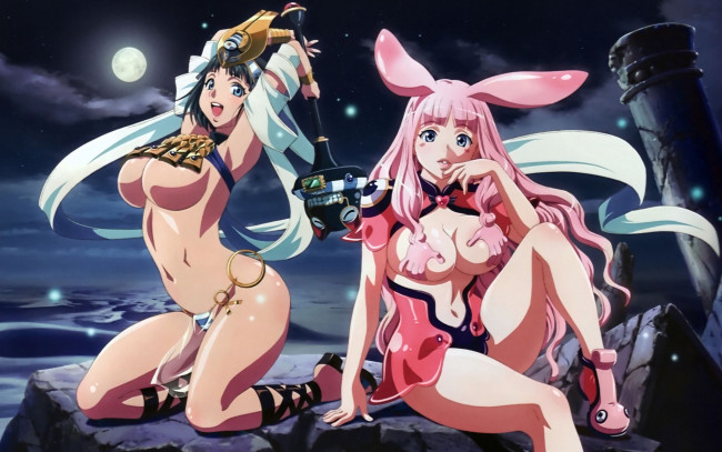 Обои картинки фото аниме, queen`s, blade, девушки, груди