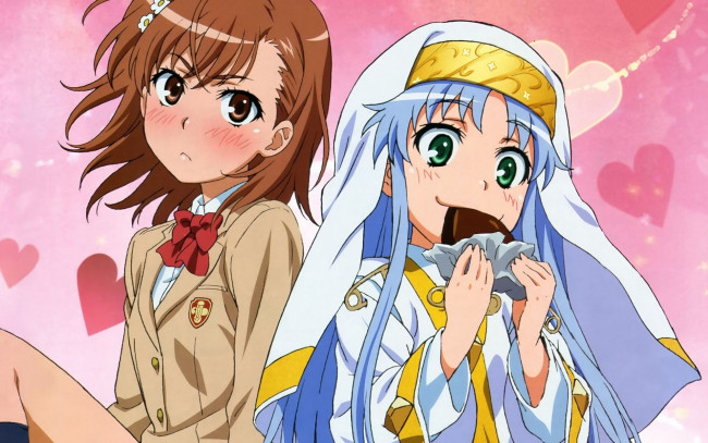 Обои картинки фото magical, index, аниме, toaru, majutsu, no, девушки