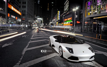 Картинка автомобили lamborghini lp640 улица город murcielago