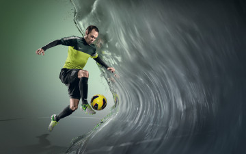 Картинка спорт футбол мяч волна игрок