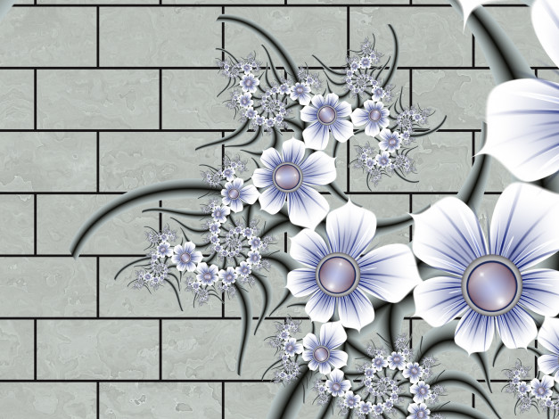 Обои картинки фото 3д, графика, flowers, цветы, фон, узор, цвета, лепестки