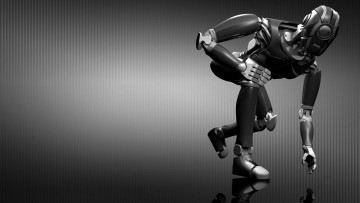 Картинка 3д+графика моделирование+ modeling робот андроид движение отражение