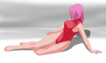 Картинка рисованные люди купальник девушка