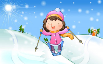 Картинка векторная+графика мультфильмы девочка