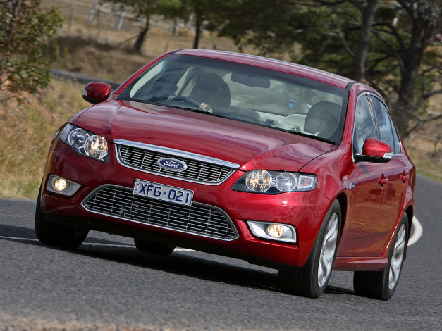 Обои картинки фото автомобили, ford, falcon, g6e, красный, fg