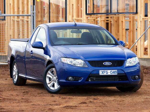 Обои картинки фото автомобили, ford, синий, fg, ute, r6, falcon