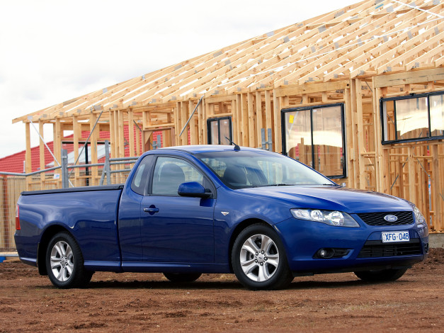 Обои картинки фото автомобили, ford, ute, falcon, fg, синий, r6