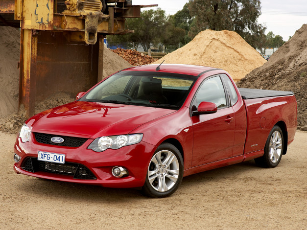 Обои картинки фото автомобили, ford, ute, falcon, красный, fg, xr6