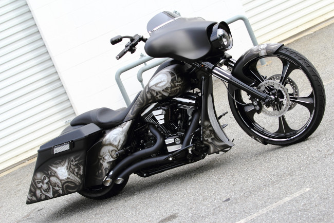 Обои картинки фото мотоциклы, customs, terminator, bagger