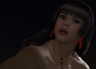 Картинка 3д+графика портрет+ portraits фон девушка взгляд