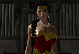 обоя 3д графика, люди , people, фон, взгляд, девушка