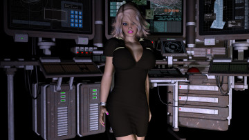 Картинка 3д+графика люди+ people фон девушка взгляд