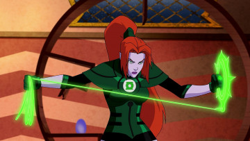 Картинка рисованное комиксы lantern green фон взгляд девушка