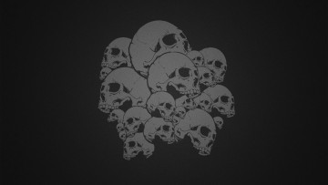 Картинка рисованное минимализм черепа фон