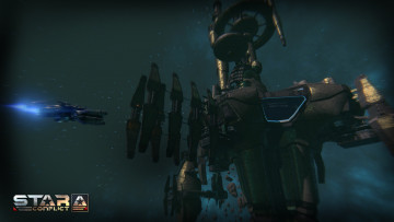 Картинка видео+игры star+conflict космические корабли звезды вселенная полет