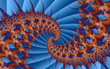 Картинка 3д+графика фракталы+ fractal цвета фон узор