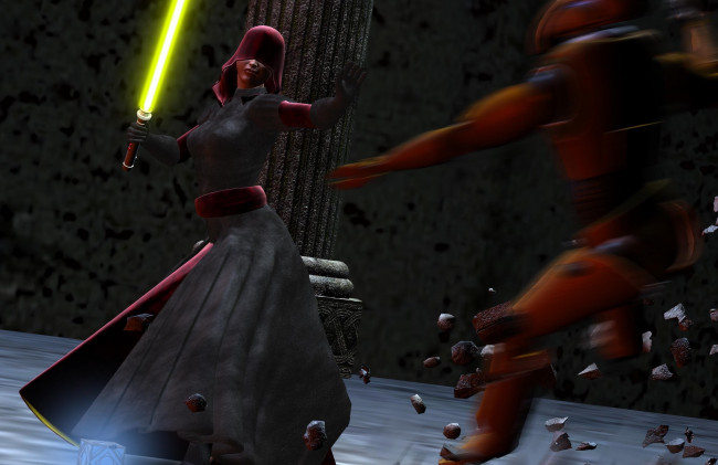 Обои картинки фото 3д графика, фантазия , fantasy, оружие, фон, взгляд, девушка