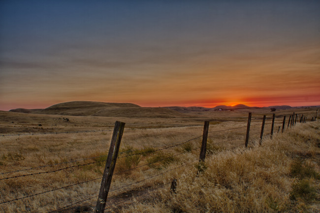 Обои картинки фото природа, восходы, закаты, заря, степь