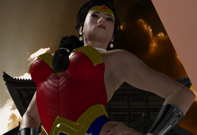 Обои картинки фото 3д графика, люди , people, фон, взгляд, девушка