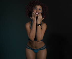 Картинка 3д+графика люди+ people фон взгляд девушка