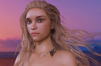 Картинка 3д+графика портрет+ portraits девушка взгляд фон