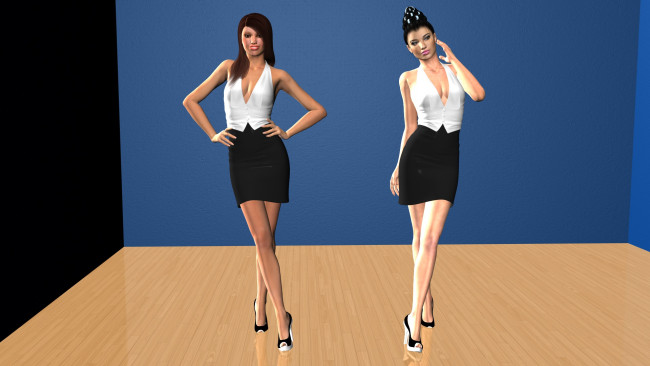 Обои картинки фото 3д графика, люди , people, фон, взгляд, девушки