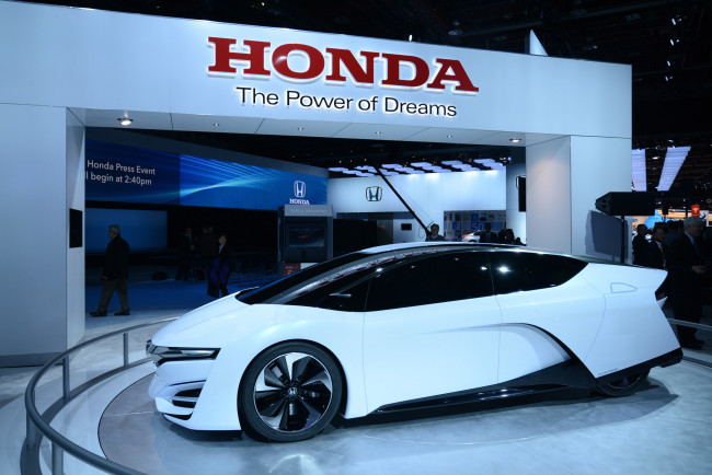 Обои картинки фото honda fcev concept 2014, автомобили, выставки и уличные фото, fcev, автосалон, выставка, honda, concept, 2014