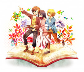 Картинка аниме shingeki+no+kyojin дети